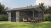 Lugarde Select Blokhut met overkapping Hattem 300x400cm + 300cm - Keteldruk Grijs