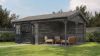 Lugarde Select Blokhut met overkapping Hattem 300x400cm + 300cm - Keteldruk Grijs