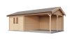 Lugarde Select Blokhut met overkapping Haaksbergen 300x400cm + 400cm - Onbehandeld