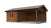 Lugarde Select Blokhut met overkapping Haaksbergen 300x400cm + 400cm - Keteldruk Bruin