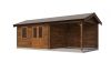 Lugarde Select Holten Blokhut met overkapping 400x300 cm + 300 cm keteldruk bruin geïmpregneerd