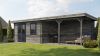 Lugarde Select Blokhut met overkapping Huissen 400x300cm + 400cm - Keteldruk Grijs