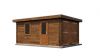 Lugarde Select Blokhut Eibergen met garagedeur 350x500cm - Keteldruk Bruin