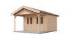 Lugarde Select Blokhut met overkapping Katwijk 400x300cm + 200cm - Onbehandeld