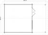 Lugarde Select Blokhut met overkapping Elburg 400x400cm + 200cm - Keteldruk Bruin