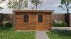 Lugarde Select Blokhut Groenlo met garagedeur 400x400cm - Keteldruk Bruin