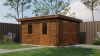 Lugarde Select Blokhut Groenlo met garagedeur 400x400cm - Keteldruk Bruin