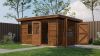 Lugarde Select Blokhut Groenlo met garagedeur 400x400cm - Keteldruk Bruin