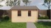Lugarde Select Blokhut Maurik met garagedeur 400x400cm - Onbehandeld