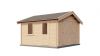 Lugarde Select Blokhut Maurik met garagedeur 400x400cm - Onbehandeld