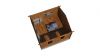 Lugarde Select Blokhut Maurik met garagedeur 400x400cm - Keteldruk Bruin
