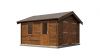 Lugarde Select Blokhut Maurik met garagedeur 400x400cm - Keteldruk Bruin