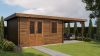 Lugarde Select Blokhut met overkapping Wehl 400x400cm + 300cm - Keteldruk Bruin