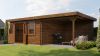 Lugarde Select Blokhut met overkapping Wehl 400x400cm + 300cm - Keteldruk Bruin