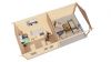 Lugarde Select Blokhut met overkapping Rozendaal 400x400cm + 400cm - Onbehandeld