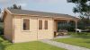 Lugarde Select Blokhut met overkapping Rozendaal 400x400cm + 400cm - Onbehandeld