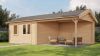 Lugarde Select Blokhut met overkapping Rozendaal 400x400cm + 400cm - Onbehandeld