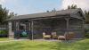 Lugarde Select Blokhut met overkapping Rozendaal 400x400cm + 400cm - Keteldruk Grijs