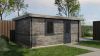 Lugarde Select Blokhut Lochem met garagedeur 400x500cm - Keteldruk Grijs