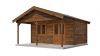 Lugarde Select Blokhut met overkapping Heerde 500x300cm + 200cm - Keteldruk Bruin