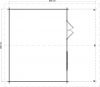 Lugarde Select Bennekom Blokhut met overkapping 500x400 cm + 200 cm 44 mm vuren blank