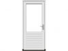 Stapeldorpeldeur - linksdraaiend - 93x216,9 + kozijn 103,8x226,3 cm - wit (incl. DTS en deurbeslag)