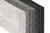 Betonnen onderplaat 2-zijdig leisteenmotief wit/grijs 4,8x36x180 cm