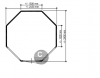 Lugarde Tuinhuis P82 ø250 cm - 28 mm - plattegrond