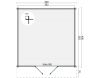 Tuindeco Torrent Blokhut 400x400 cm 34 mm vuren bruin geïmpregneerd