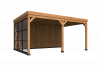 Tuindeco Kiruna platdak overkapping 377x537 cm vuren red class wood geïmpregneerd incl. EPDM