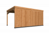 Tuindeco Kiruna platdak overkapping 377x537 cm vuren red class wood geïmpregneerd incl. EPDM