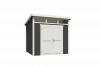Outdoor Life Kibo Tuinhuis 250x250 cm 28 mm vuren Carbon Grey-Wit gecoat