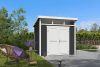 Outdoor Life Kibo Tuinhuis 250x250 cm 28 mm vuren Carbon Grey-Wit gecoat