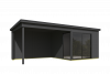Outdoor Life Julia Tuinhuis 646x296 cm 28 mm vuren Carbon Grey gecoat