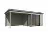 Outdoor Life Julia Tuinhuis 646x296 cm 28 mm vuren Platinum Grey gecoat