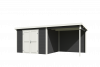 Outdoor Life Kjeld Tuinhuis 550x250 cm 28 mm vuren Carbon Grey-Wit gecoat