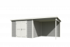 Outdoor Life Kjeld Tuinhuis 550x250 cm 28 mm vuren Platinum Grey-Wit gecoat
