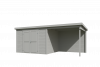 Outdoor Life Kjeld Tuinhuis 550x250 cm 28 mm vuren Platinum Grey gecoat