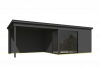 Outdoor Life Olivia Tuinhuis 385x295 cm 28 mm vuren Carbon Grey gecoat
