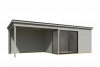 Outdoor Life Olivia Tuinhuis 385x295 cm 28 mm vuren Platinum Grey gecoat