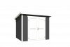 Outdoor Life Mila Tuinhuis 250x250 cm 28 mm vuren Carbon Grey-Wit gecoat