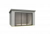 Outdoor Life Pernilla Tuinhuis 385x295 cm 28 mm vuren Platinum Grey gecoat