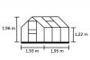 Tuinkas Popular 66 klassiek groen - 4 mm polycarbonaat - 193x195 cm