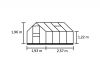 Tuinkas Popular 86 klassiek groen - 4 mm polycarbonaat - 193x257 cm