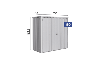 Biohort metalen tuinkast 190 190x83x182,5 cm donkergrijs