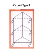 Aluminium Zadeldak Carport 300x600 cm Type B