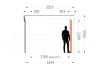 Trendhout Buitenverblijf Verona 625x335 cm - Plat dak model rechts