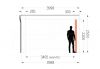 Trendhout Buitenverblijf Verona 510x400 cm - Plat dak model rechts