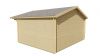 Tuindeco Viggo Blokhut 500x400 cm + luifel 100 cm 28 mm vuren red class wood geïmpregneerd