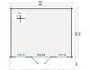 Tuindeco Viggo Blokhut 500x400 cm + luifel 100 cm 28 mm vuren bruin geïmpregneerd